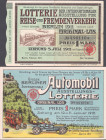 Berlin 2 Lose 1911 und 1912 Internationale Automobilausstellung (gelocht) und Internationale Ausstellung für Reise und Fremdenverkehr GEB