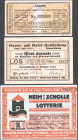 Braunschweig 3 Lose 1920 und 1925 u.a. Opferwoche für Oberschlesien VZL-KFR