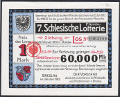 Breslau Los 1912 Schlesische Pferdelotterie VZL+
