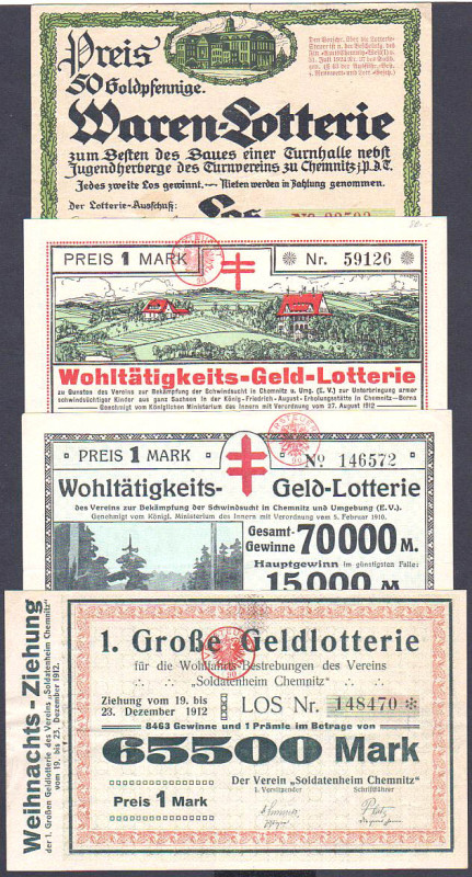 Chemnitz 4 Lose 1910-1925 WGB-FKF