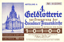 Dresden Los zur Erneuerung der Dresdner Frauenkirche 1934 VZL+