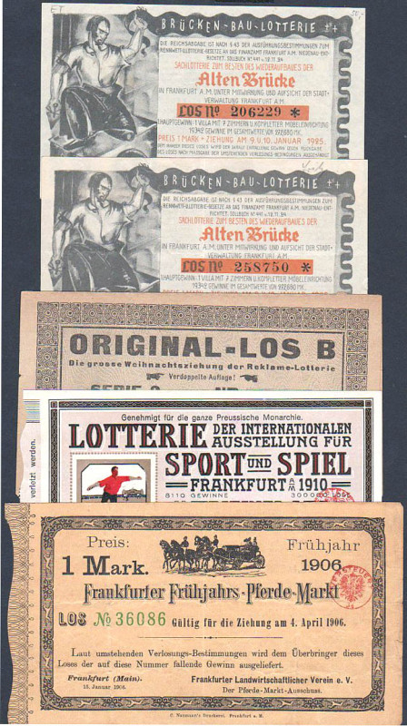 Frankfurt a.M. 9 Lose 1906-1934 GEB-FKF