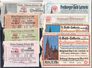 Freiburg i. Breisgau Münsterbau-Verein 8 verschiedene Lose 1892-1936 GEB-FKF