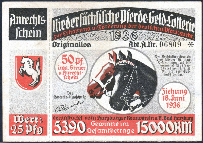 Bad Harzburg Los Niedersächsische Pferde-Geld-Lotterie VZL+
