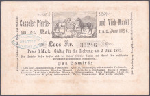 Kassel Los Casseler Pferde- und Viehmarkt 1875 gering braunfleckig, sonst VZL-