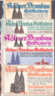 Köln Sammlung Dombau-Verein und Dombaulotterie 9 Lose 1878-1937 GEB-FKF