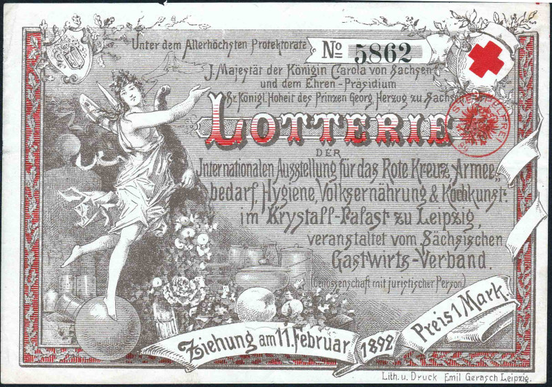Leipzig großformatiges Los 1892 WGB