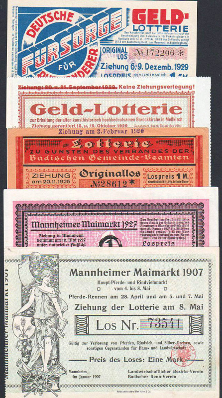 Mannheim 10 Lose 1907-1931 SGB-FKF