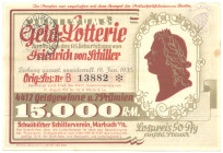 Marbach Los 1936 zum 175. Geburtstag von Friedrich Schiller WGB