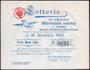 Mönchen-Gladbach Los Militärbrieftauben-Ausstellung 1899 VZL+