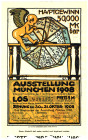 München 2 Künstlerlose 1908 und 1910 von Paul Neu bzw. Fritz G. Kirchbach FKF