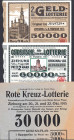 Posen 2 Lose 1911,1913 und Werbeblatt mit Gewinnplan 1915 3 Stück WGB-FKF