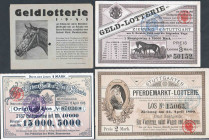 Stuttgart 3 Lose Stuttgarter Pferdemarkt 1890,1894,1916 und Los zu Hebung der württ. Warmblut-Pferdezucht und zur Aufzucht von Heeres-Remonten 1943 4 ...