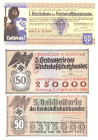 Reichsluftschutzbund 3 Lose 1935-1943, dabei seltene 1. Geldlotterie 1935 nach einem Entwurf von Ludwig Hohlwein GEB-FKF