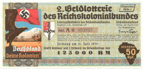 Reichskolonialbund Los 1939 nach einem Entwurf von Emmy Glintzner VZL