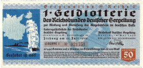 Reichsbund deutscher Seegeltung Los 1939, dazu Kopie einer weiteren Reihe WGB
