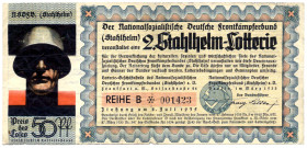 Stahlhelm-Lotterie Los 1935 Reihe B nach einem Entwurf von Ludwig Hohlwein GEB-
