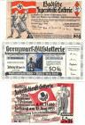 Baden 3 Lose 1933/34 2x mit kleberesten, sonst gute Erhaltung GEB-WGB