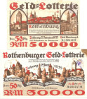 Rothenburg 2 Lose 1933 und 1935 Entwurf Siegmund von Suchodolski GEB