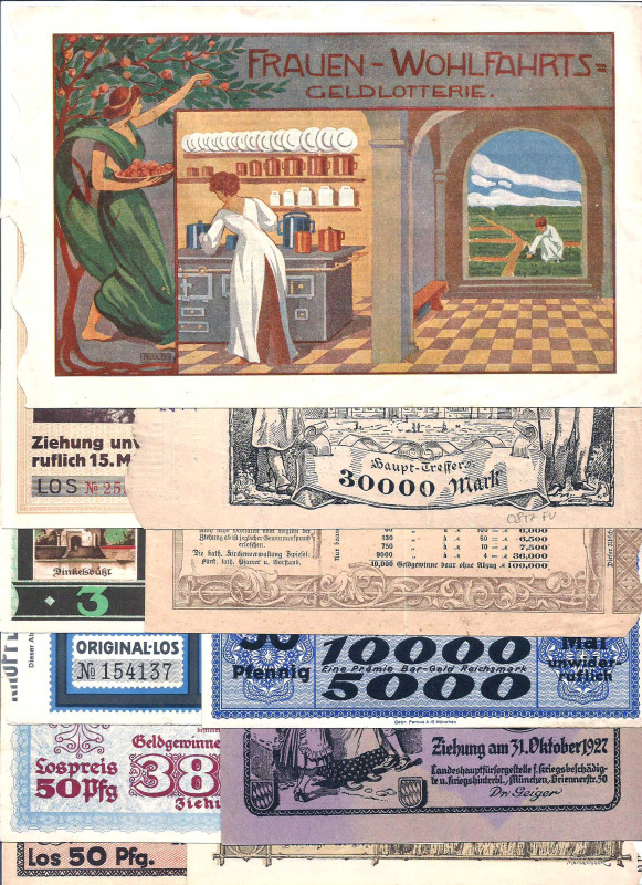 BAYERN Sammlung 24 verschiedene Lose 1886-1930, Orte siehe PDF-Katalog, viele se...