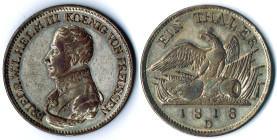 PREUSSEN Taler 1818 D Fälschung ss+
