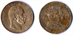 PREUSSEN Krönungstaler 1861 und Siegestaler 1871 ss-fvz