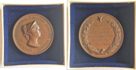 SACHSEN-WEIMAR-EISENACH Carl-Alexander (1853-1901) Bronzemedaille 1854 von Angelica Bellonata Facius 55,5mm auf seine Mutter Maria Pawlowna Grossherzo...