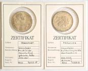 2 Vereinstaler: Frankfurt 1860 und Siegestaler Preussen 1871 fvz-vz