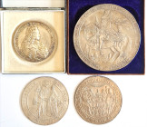 4 großformatige Galvanos alter Taler bzw. Löser, dabei fünffacher Löser von Brozatus zu 5 Reichstalen 1609, siehe PDF-Katalog, teils Patina vz