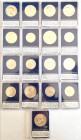 Kleine Sammlung Silbermünzen des Deutschen Reiches, 17 verschiedene aus Baden, Bayern, Hamburg, Preussen, Sachsen und Württemberg. Alle sauber in Rech...