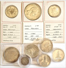 10 verschiedene Silbermünzen 1/2 bis 5 Mark: J16, 97,101,105,109,110,357-1935A,F, 360