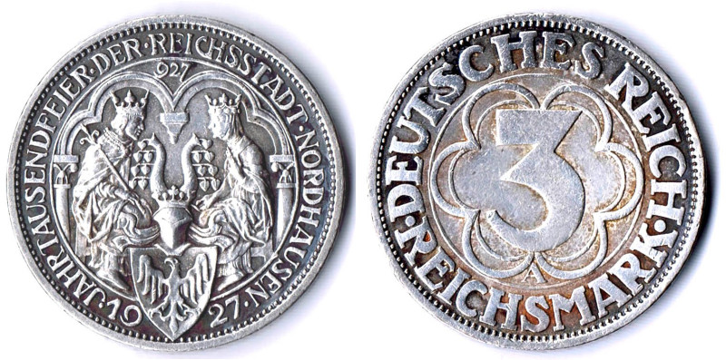 3 RM 1927 A 1000 Jahre Nordhausen vz