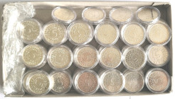 5 DM Kursmünze in Silber, kompletter Satz 73 Stück 1951-74 in guten Erhaltungen ss-PP