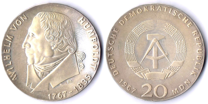 20 Mark 1967 Wilhelm von Humboldt J.1520 vz