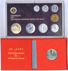 Kurssatz 1984 1 Pfennig- 5 Mark, 10 Mark 1983 in Mappe