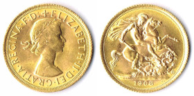 Grossbritannien Souvereign 1968 GOLD