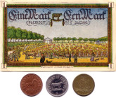 Tondern 3 Gebührenmarken und Notgeldschein
