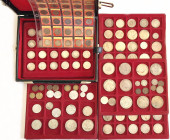 Kleiner Koffer Sammlung und Dubletten Deutsches Reich 1871-1945, u.a.: 20 Pf. 1873A, 1888A, 50 Pf. 1875C, 32x 1/2 Mark, 27x 1 Mark, Preussen 7x2, 10x ...