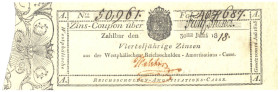 WESTFALEN Reichsschulden-Amortisations-Casse 5 Franken o.D. (1808) bis 30.Juni 1818, Grab./Kranz 671 P/R A515 P.S804 WGB
