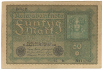 50 Mark 24.6.1919 Reihe 2 Papier hellbaun, Serie b BO R.62Ab DEU-72b GEB