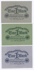 1 Mark 15.9.1922 3 Darlehenskassenscheine, Farbvarianten R,73a,b,c DEU-192-94 KFR