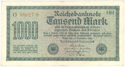 1000 Mark 15.9.1922 Wz.Mäander 5-stellig R.75h DEU-84e GEB