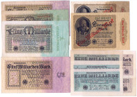 19 verschiedene Milliardenscheine der Reichsbank GEB-KFR