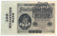 500 Milliarden Mark 15.3.1923 Überdruckprovisorium GEB