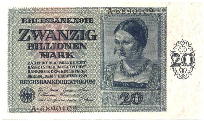 20 Billionen Mark 5.2.1924 Serie A GEB