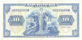 10 DM 1949 Serie H/M GEB