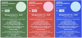 Soltau-Fallingbostel 3 verschiedene Scheine zu 5,10 und 20 Euro April und Juli 2003 KFR