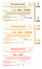 Wismar 5,10,20 DM 1998-2001 10 DM entwertet, 2x mit Stempel Sozialamt Grevesmühlen FKF/KFR
