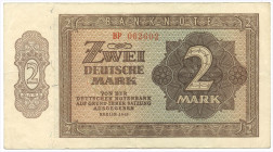 2 DM 1948 Serie BP 6-stellig WGB