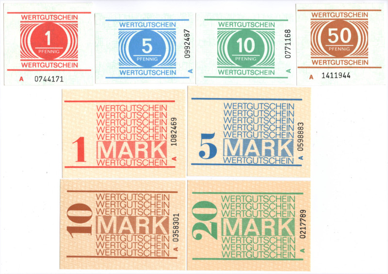 Ministerium des Innern (MdI) Gefängnisgeld 1 Pfennig bis 20 Mark (1980-90) 8 Stü...